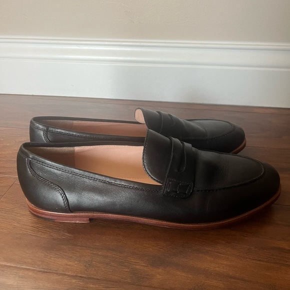 J Crew Ryan Penny Loafers Black Leather-Size 11 - Picture 2 of 13